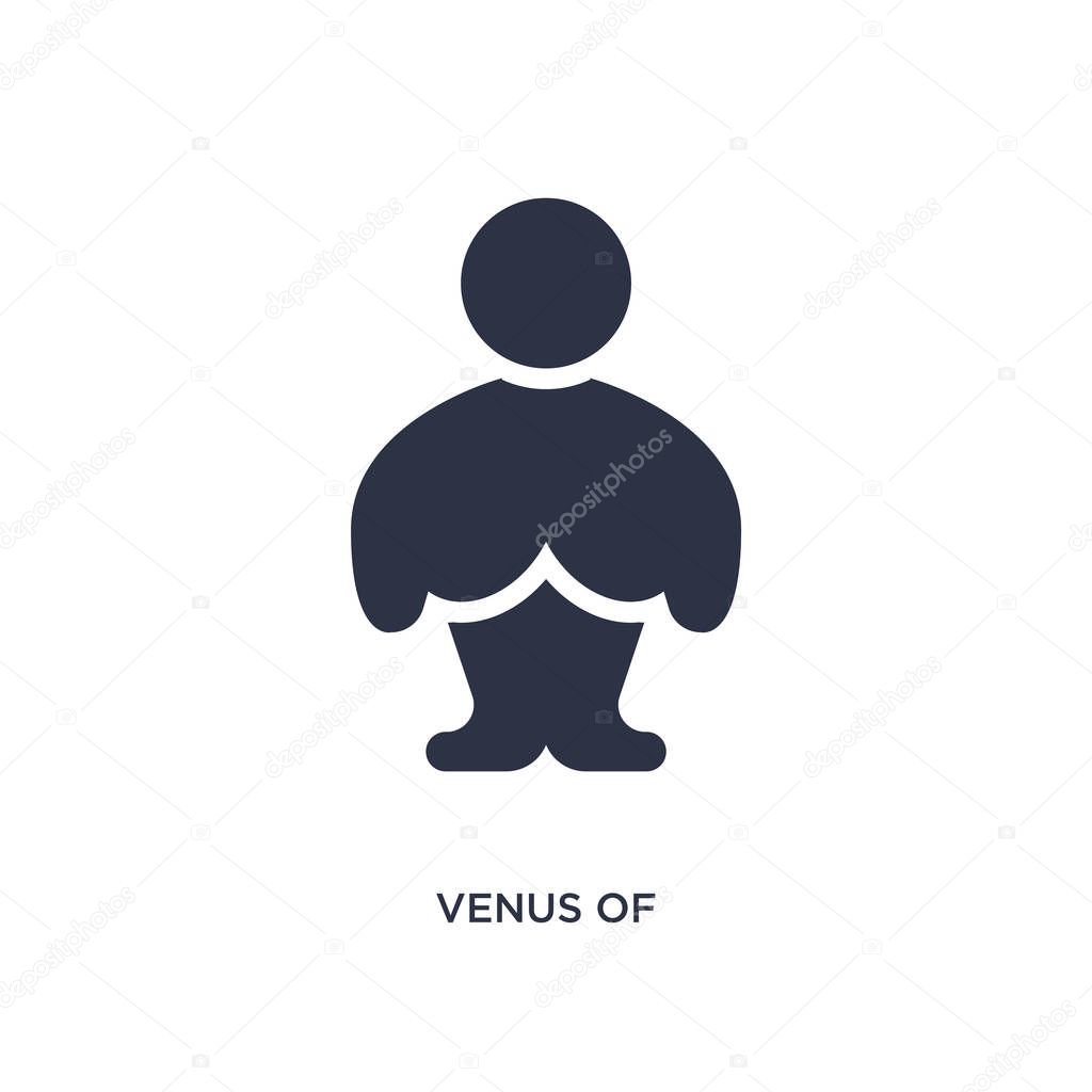 venus of willendorf icon. Simple element illustration from stone age concept. venus of willendorf editable symbol design on white background. Can be use for web and mobile.