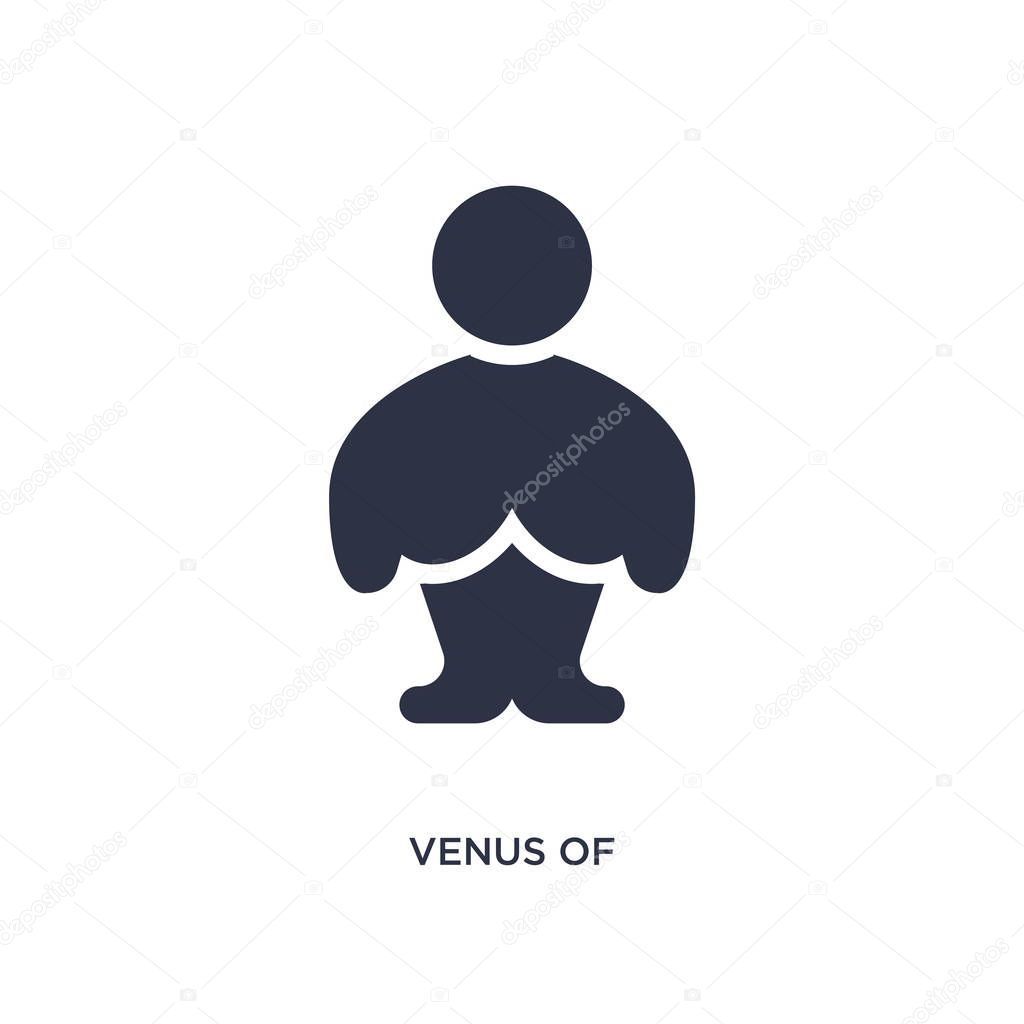 Venus of willendorf icon. Simple element illustration from stone age concept. venus of willendorf editable symbol design on white background. Can be use for web and mobile.