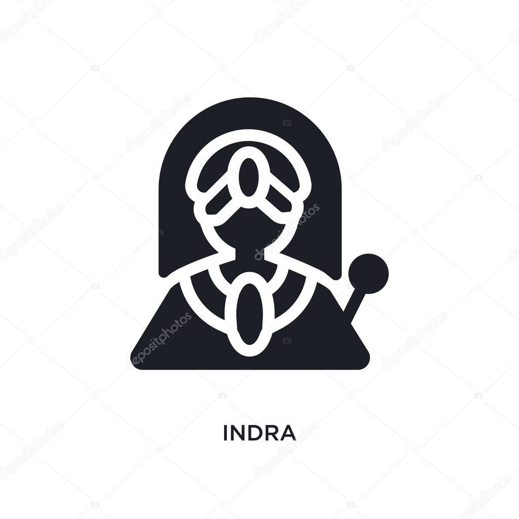 Indra isolated icon. simple element illustration from india concept icons. indra editable logo sign symbol design on white background. can be use for web and mobile