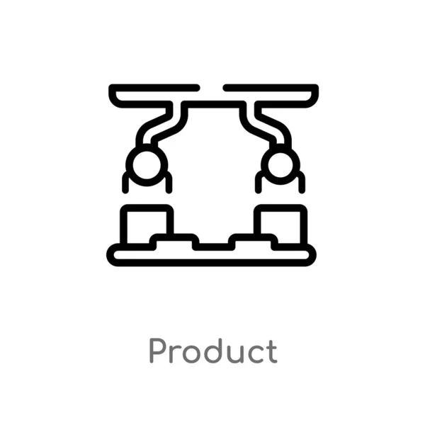 Ikonę Wektora Produktu Konturu Białym Tle Prosta Ilustracja Koncepcji Branżowego — Wektor stockowy