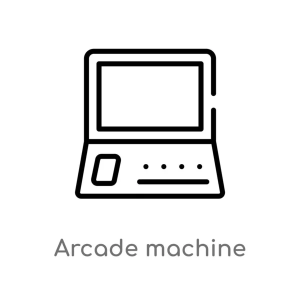 Anahat Arcade Makine Vektör Simgesi Eğlence Arcade Kavramından Izole Siyah — Stok Vektör