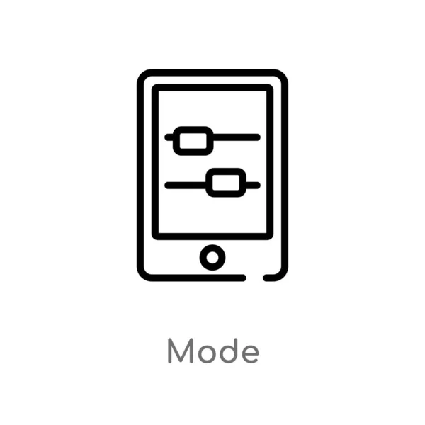 Mode Contour Icône Vectorielle Illustration Isolée Élément Ligne Simple Noir — Image vectorielle