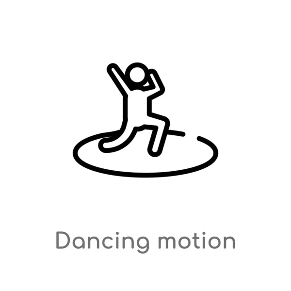Esboço Dança Ícone Vetor Movimento Isolado Preto Simples Ilustração Elemento — Vetor de Stock