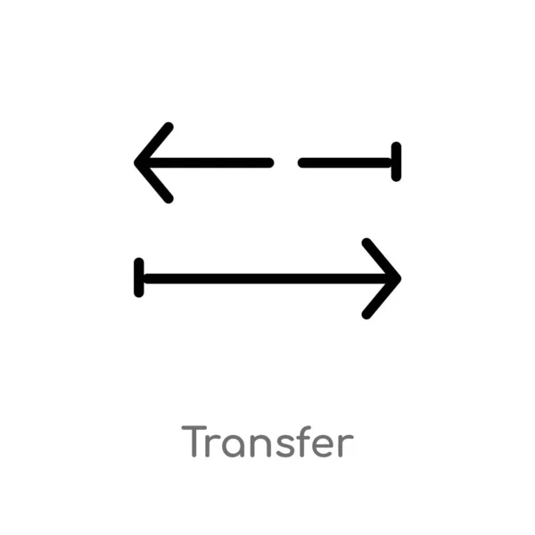 Esboço Ícone Vetor Transferência Isolado Preto Simples Ilustração Elemento Linha —  Vetores de Stock