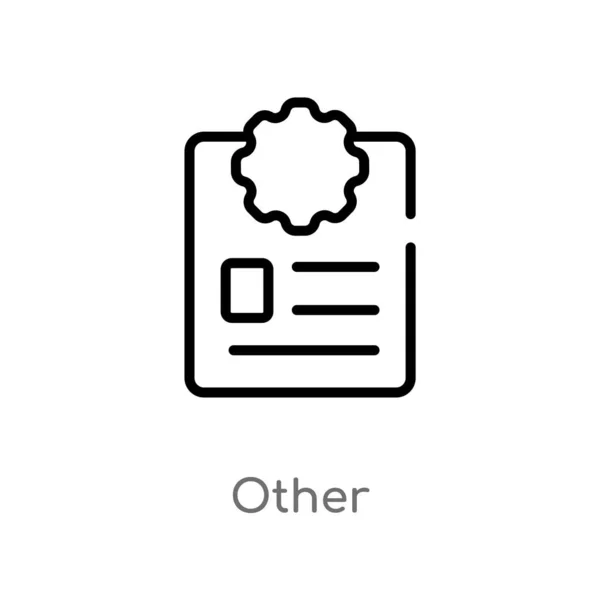 Ein Anderes Vektor Symbol Umreißen Isolierte Darstellung Schwarzer Einfacher Linien — Stockvektor