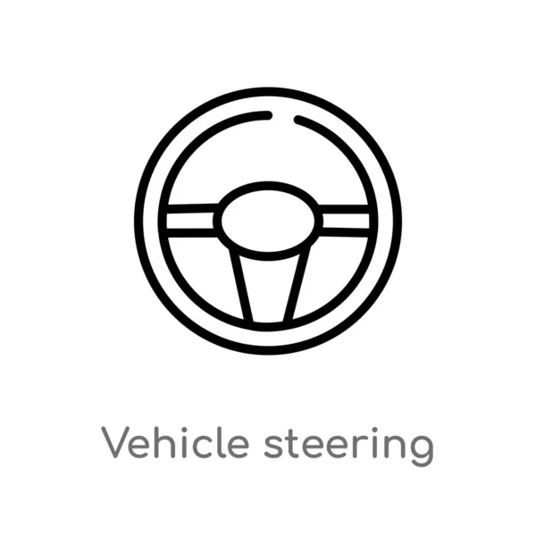 Иконка Вектора Рулевого Колеса Автомобиля Изолированная Черная Простая Иллюстрация Элемента — стоковый вектор