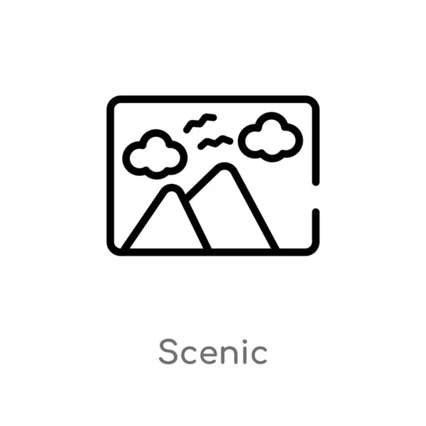 Schets Schilderachtig Vector Pictogram Geïsoleerde Zwarte Eenvoudige Lijn Element Illustratie — Stockvector