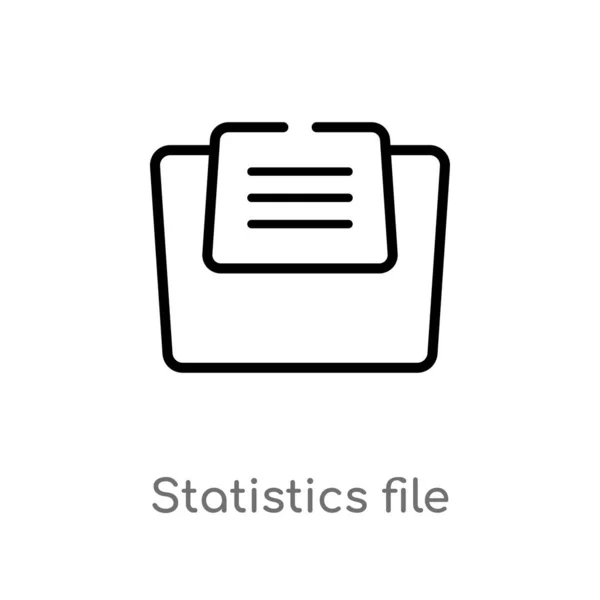 Schema Statistiche Icona Vettoriale Del File Isolato Nero Semplice Illustrazione — Vettoriale Stock