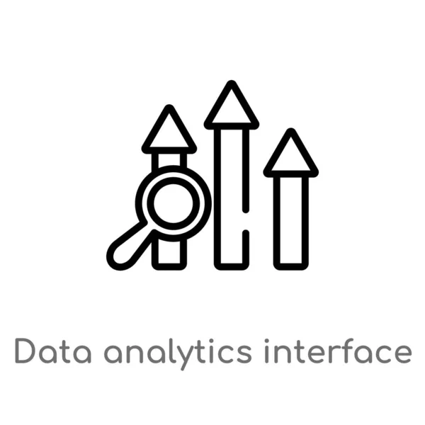 데이터 인터페이스 아이콘입니다 사용자 인터페이스 개념에서 간단한 바탕에 가능한 스트로크 — 스톡 벡터