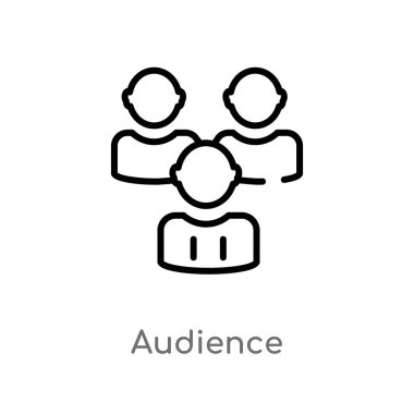 kitle vektör simgesi anahat. basit çizgi eleman illüstrasyon izole hokey kavramı siyah. Beyaz arka planda düzenlenebilir vektör kontur kitle simgesi