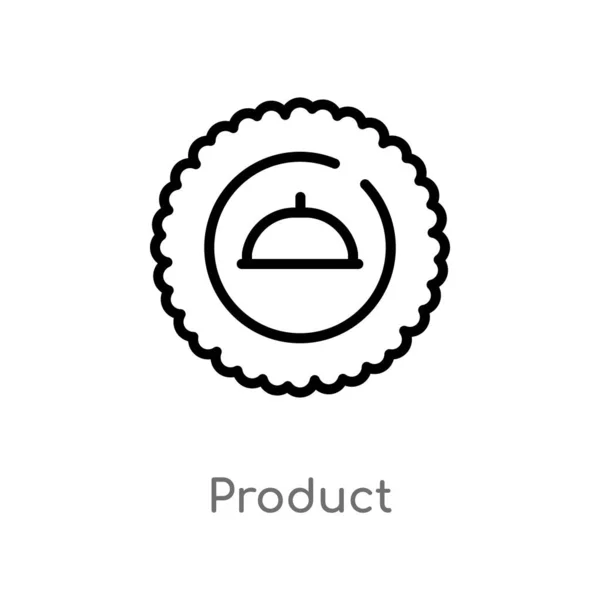 Ikonę Wektora Produktu Konturu Białym Tle Prosta Ilustracja Elementu Linii — Wektor stockowy