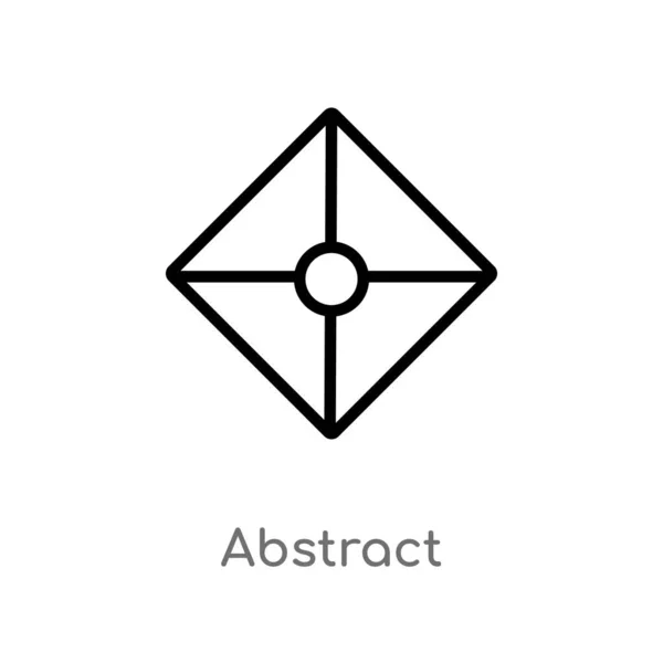 Umreißen Abstrakte Vektor Symbol Vereinzelte Darstellung Schwarzer Einfacher Linien Aus — Stockvektor