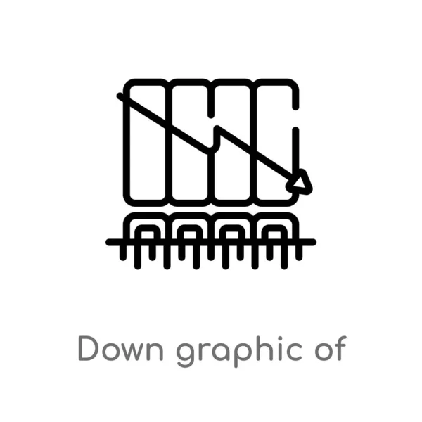 Esboço Gráfico Ícone Vetor Estatísticas Negócios Isolado Preto Simples Ilustração — Vetor de Stock