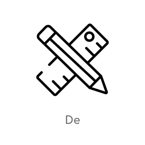 Umriss Des Vektorsymbols Isolierte Schwarze Einfache Linie Element Illustration Aus — Stockvektor