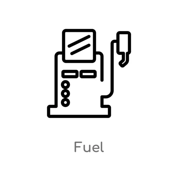Ikona Wektora Paliwa Białym Tle Prosta Ilustracja Koncepcji Branżowego Edytowalna — Wektor stockowy