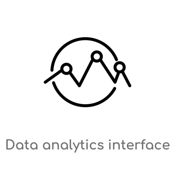 Perfilar Interfaz Análisis Datos Los Círculos Conectados Icono Vector Aislado — Archivo Imágenes Vectoriales