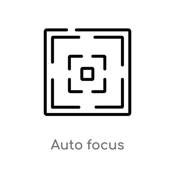 Kontur Ikona Wektor Auto Focus Białym Tle Prosty Element Linii — Wektor stockowy