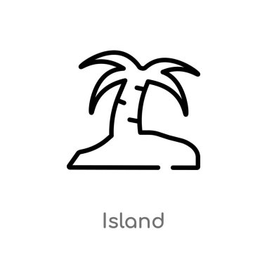 Anahat ada vektör simgesi. basit eleman illüstrasyon izole çizgi siyah kavramı yaz. Beyaz arka planda düzenlenebilir vektör inme ada simgesi