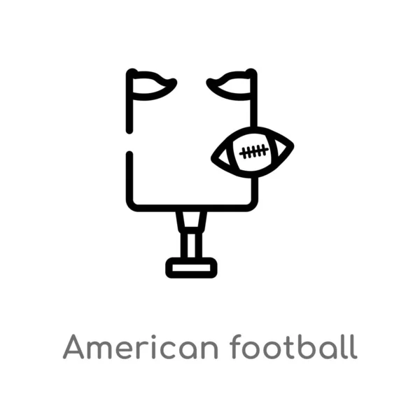 outline american football goal vector icon. isolated black simple line element illustration from american football concept. editable vector stroke american football goal icon on white background