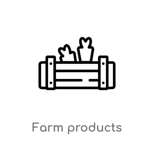 Esboço Produtos Agrícolas Ícone Vetor Isolado Preto Simples Linha Elemento — Vetor de Stock