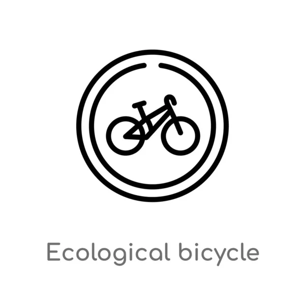 Ikona Wektora Ekologicznego Transportu Rowerowego Białym Tle Prostej Ilustracji Elementu — Wektor stockowy