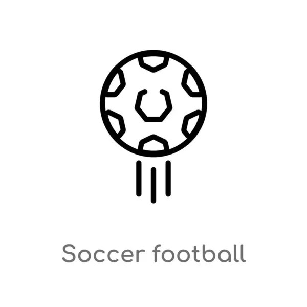 Esboço Futebol Bola Vetor Ícone Isolado Preto Simples Ilustração Elemento — Vetor de Stock