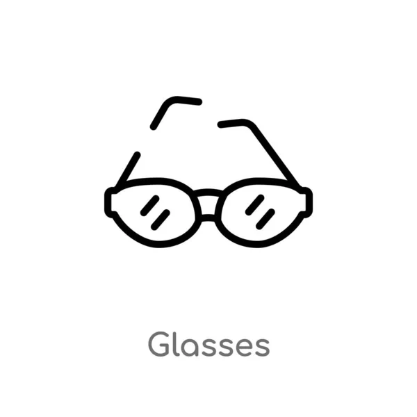 Anahat Gözlük Vektör Simgesi Basit Eleman Giyim Kavramı Illüstrasyon Izole — Stok Vektör