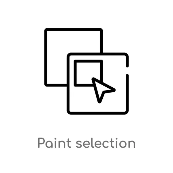 Σκιαγραφούν Εικονίδιο Διανύσματος Επιλογής Χρωμάτων Απομονωμένη Μαύρη Απλή Εικόνα Στοιχείο — Διανυσματικό Αρχείο