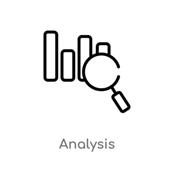 Umrissanalyse Vektor Symbol Isolierte Darstellung Schwarzer Einfacher Linien Aus Dem — Stockvektor