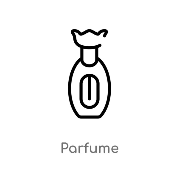 Outline Parfume Vector Icon Isolated Black Simple Line Element Illustration — Stock Vector