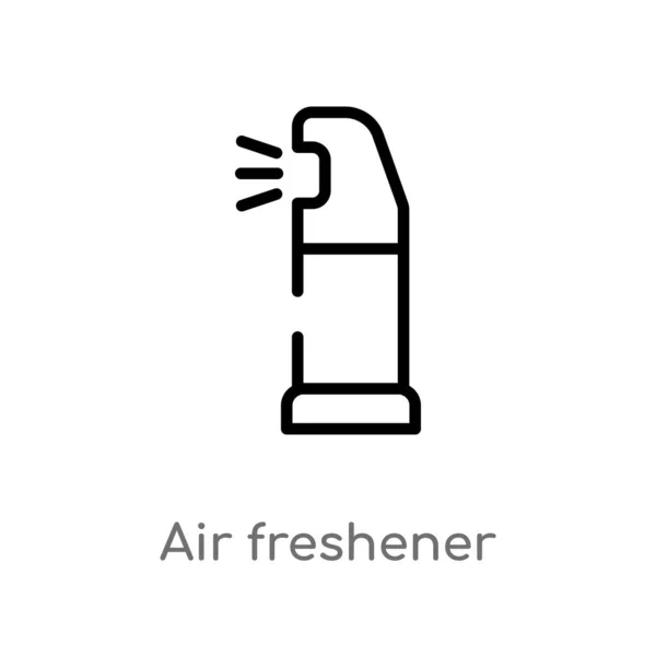 Outline Air Freshener Vector Icon Isolated Black Simple Line Element — Stock Vector