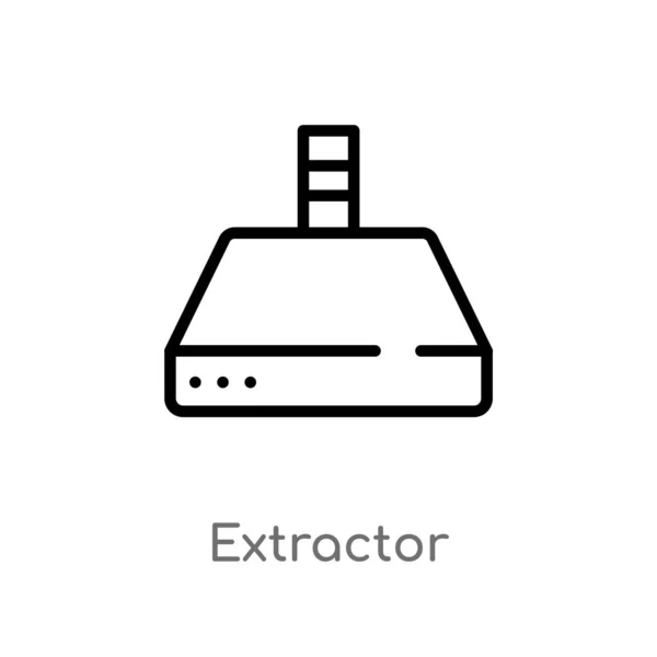 Ikona Wektora Wyciągacza Konturu Białym Tle Prosty Element Linii Ilustracji — Wektor stockowy