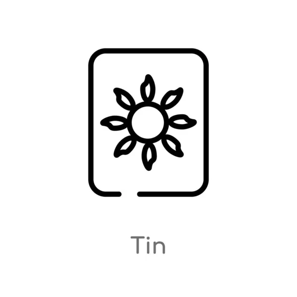 Outline tin vector icon. isolated black simple line element illustration from zodiac concept. editable vector stroke tin icon on white background — Stock Illustration Outline Tin Vector Icon Isolated Black Simple Line Element Illustration Royalty Free Stock Illustrations