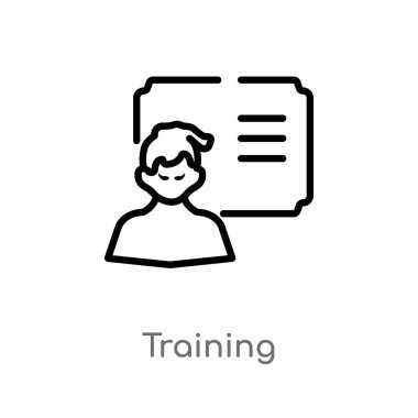 eğitim vektör simgesini anahat. asya kavramından izole siyah basit çizgi elemanı illüstrasyon. beyaz arka plan üzerinde değiştirilebilir vektör vuruşu eğitim simgesi