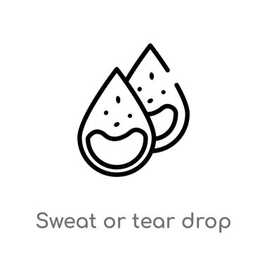 Sweat Or Tear Drop Outline Free Vector Eps Cdr Ai Svg Vector Illustration Graphic Art