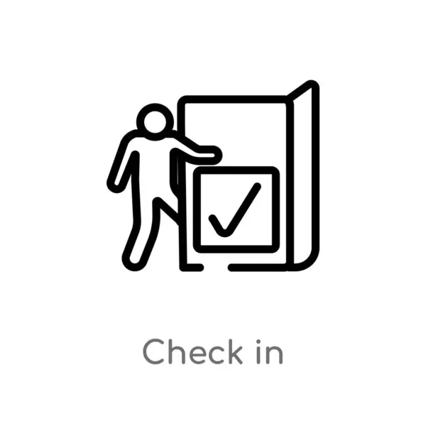 Umrisskontrolle Vektorsymbol Isolierte Schwarze Einfache Linie Element Illustration Aus Der — Stockvektor