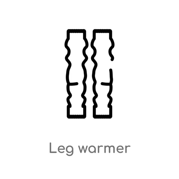 Umreißen Beinwärmer Vektor Symbol Isolierte Schwarze Einfache Linie Element Illustration — Stockvektor
