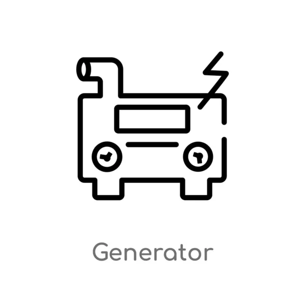 Ikona Wektora Generatora Konturów Białym Tle Prosty Element Linii Ilustracja — Wektor stockowy