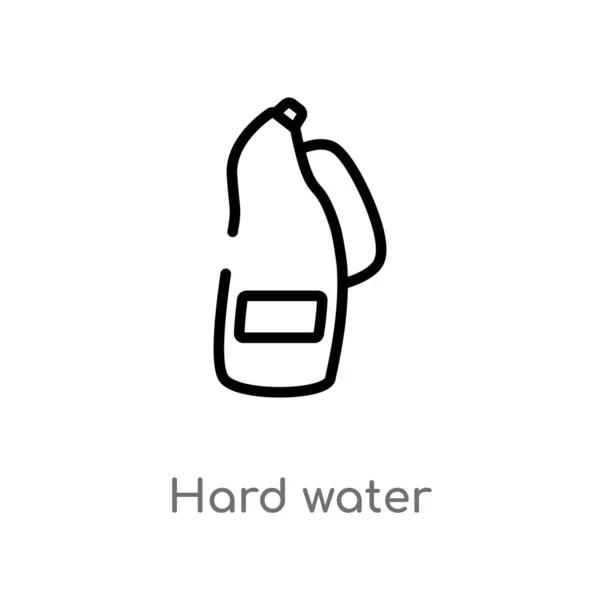 Outline Hard Water Vector Icon Isolated Black Simple Line Element — Stock Vector