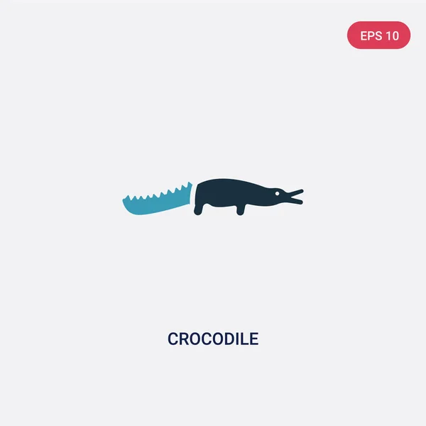 Dva barevné vektorové ikony krokodýlů z konceptu zvířat. izolovaný b — Stockový vektor