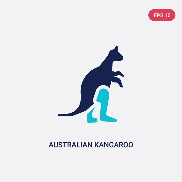 Dvoubarevná australská klokan vektorová ikona z konceptu kultury. — Stockový vektor