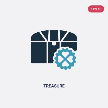 başarı kavramından iki renk hazinevektör simgesi. izole bl