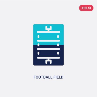 amerikan futbolu conc iki renkli futbol sahası vektör simgesi