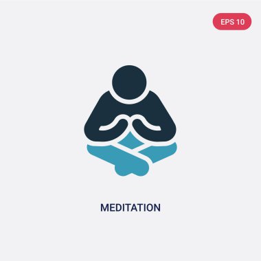 din kavramından iki renk meditasyon vektör simgesi. Izole