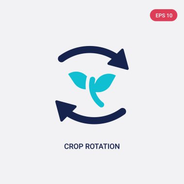 tarım tarım con iki renk kırpma rotasyon vektör simgesi