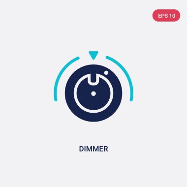 elektrian bağlantılar kavramından iki renk dimmer vektör simgesi.