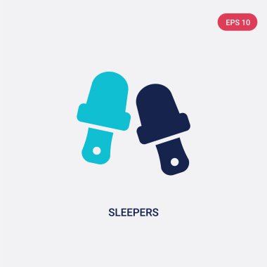 two color sleepers vector icon from clothes concept. isolated bl