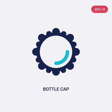alkol kavramından iki renkli şişe kapağı vektör simgesi. Izole 