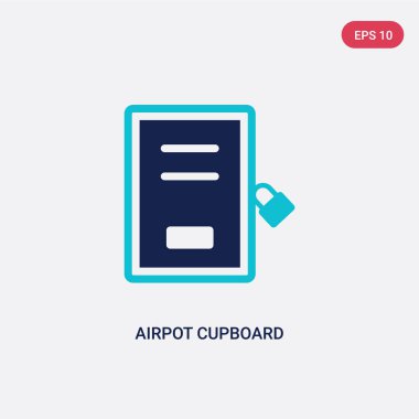 havaalanı terminal conc iki renkli airpot dolap vektör simgesi