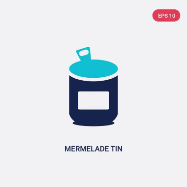 bistro ve restoran c iki renk mermelade tin vektör simgesi